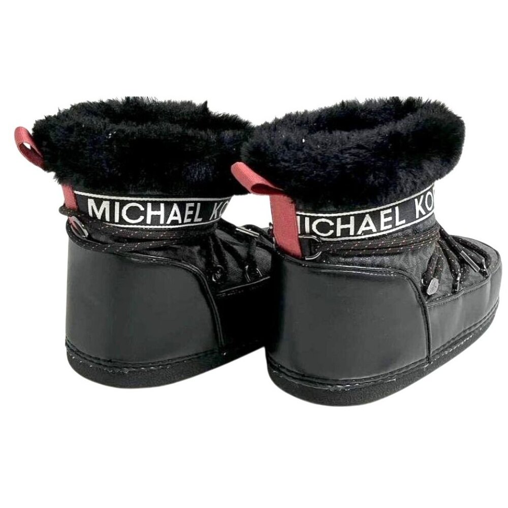 Michael Kors Women's Zelda Logo Winter Black Snow Boot Size 7 - Picture 7 of 8